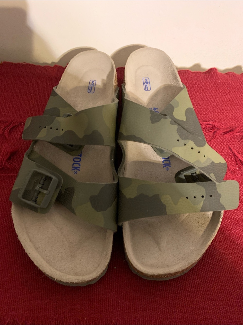 Birkenstock Camouflage Green Two-Strap Sandals